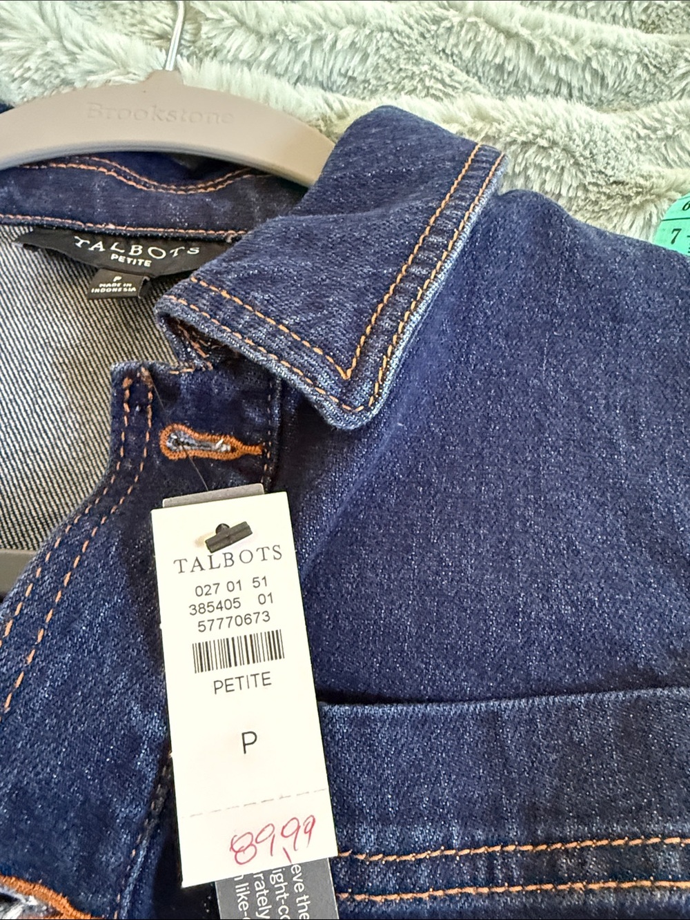Talbots Deep Blue Short-Sleeve Denim Jacket - Picture 4 of 5